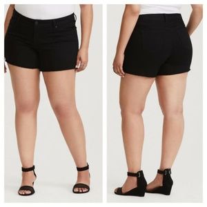 Torrid Black Denim Shorts Size 18